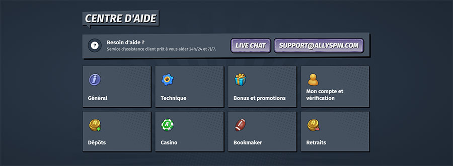 AllySpin Casino service client